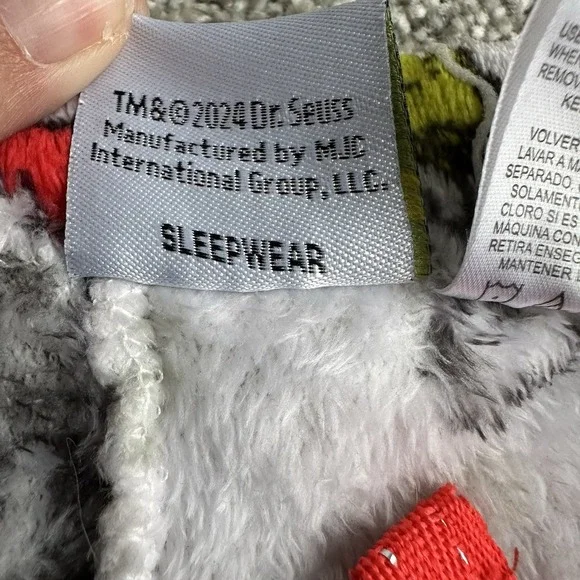 The Grinch Dr Seuss SMALL Pajama Bottoms Faces Christmas Red Green White Soft - Picture 6 of 6